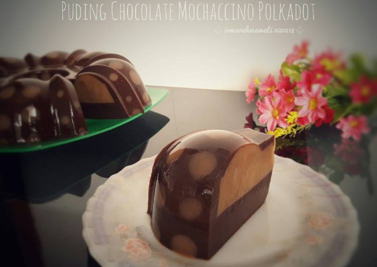 resep lengkap untuk Puding Polkadot Chocolate Mochaccino #bikinbareng