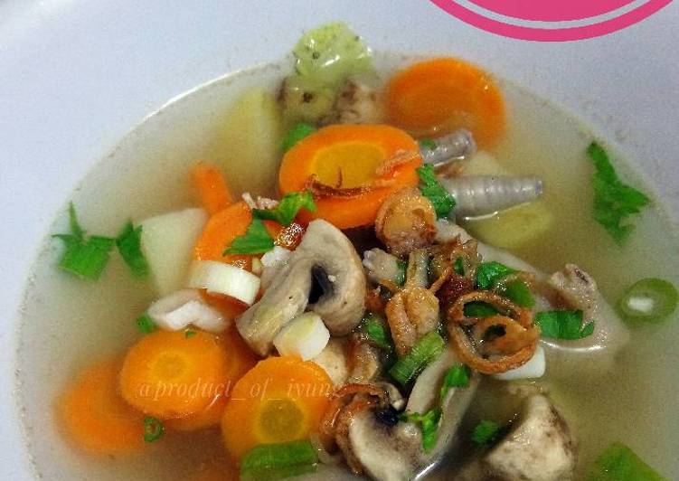 resep masakan Sup ceker jamur campignon