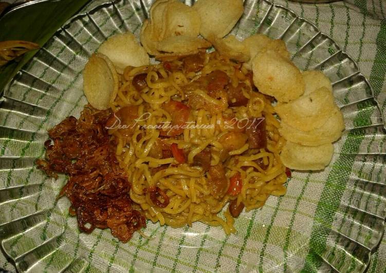 bahan dan cara membuat Mie Goreng Tek-Tek Minimalis