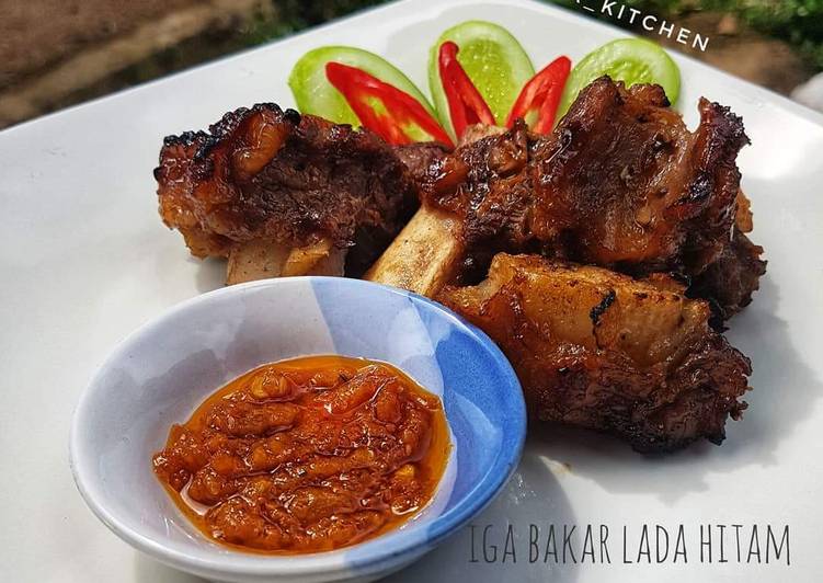 gambar untuk resep makanan Iga Bakar Lada Hitam