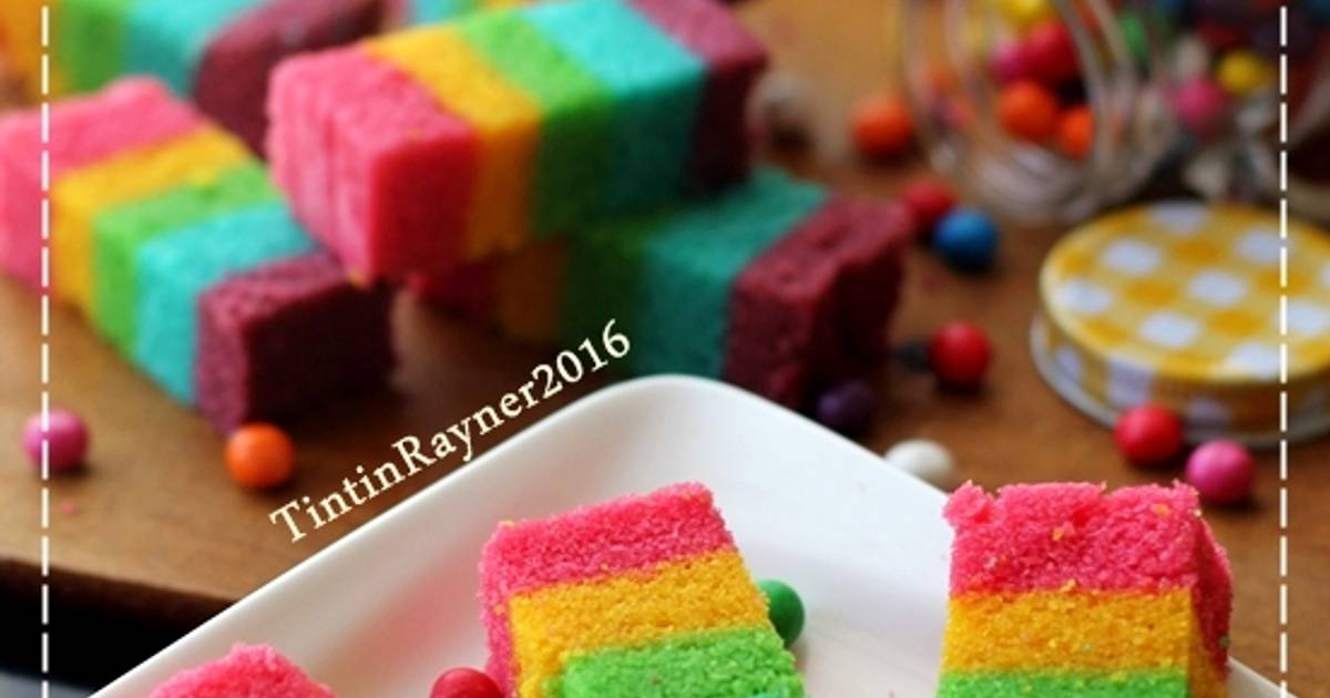 Resep Steamed Rainbow Cake Ny Liem