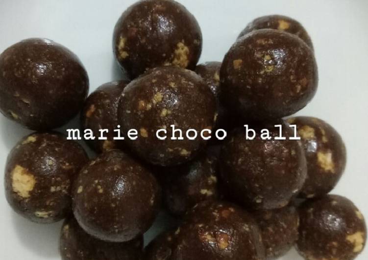 bahan dan cara membuat Marie choco ball