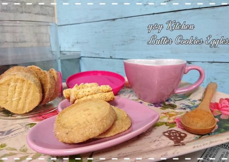 resep masakan Butter cookies eggless crunchy