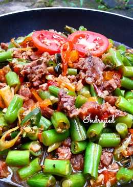 Tumis Buncis Daging Cincang