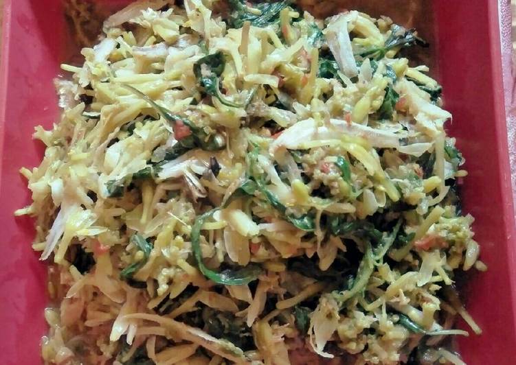 resep lengkap untuk Tumis kembang kates daun kemangi