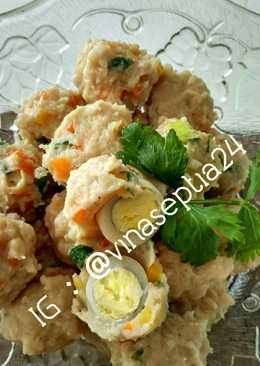 Bakso ayam sayur isi telur puyuh (NO MSG)