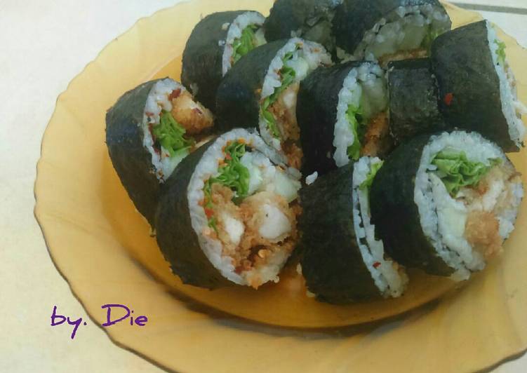 Resep Sushi katsu vegan homemade - die Dian