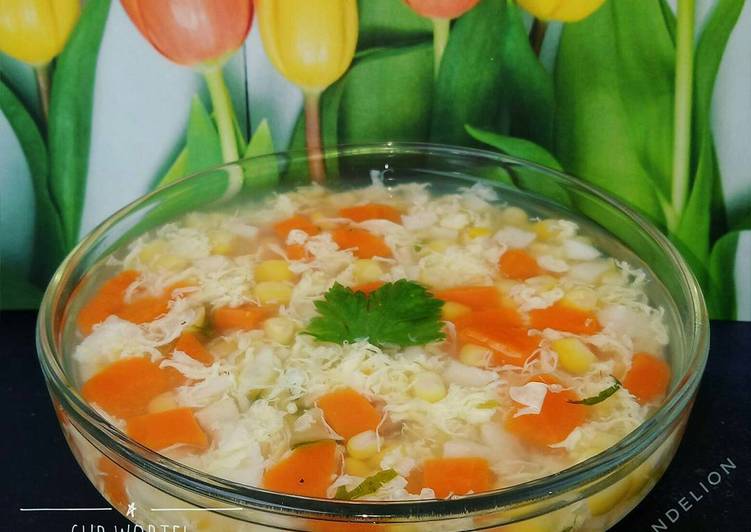 resep Sup Wortel Jagung Serabut Telur #Dandelion