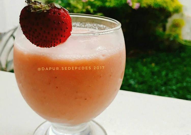Resep Smoothies Strawberry By Ina Harahap