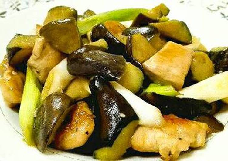 resep makanan Tumis terong ayam madu saus tiram