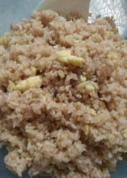 Nasi goreng ikan asin simple