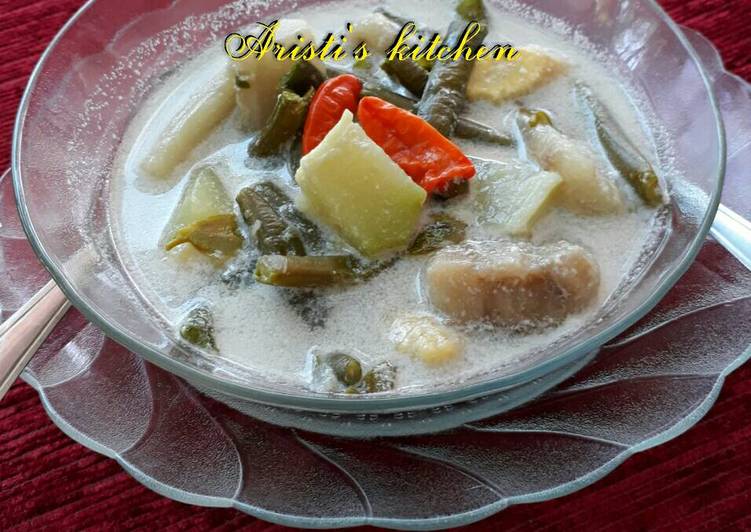 resep masakan Sayur lodeh bumbu iris