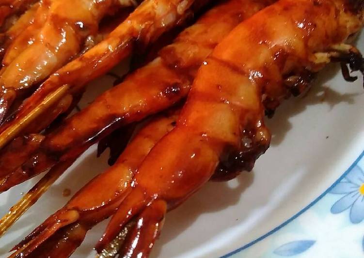 resep lengkap untuk Udang bakar teflon