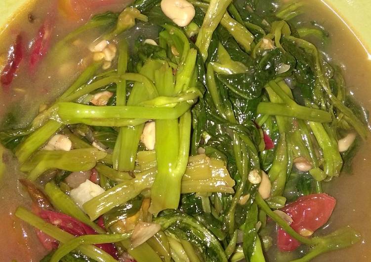 resep Cah kangkung pedas gurih manis