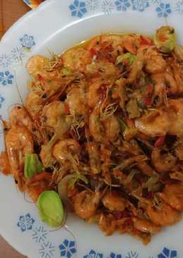 Udang balado pete