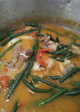 Gulai kacang panjang kepala kakap
