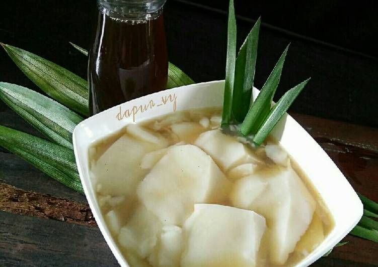 resep makanan KEMBANG TAHU Kuah Jahe (silky puding susu kedelai siram kuah jah