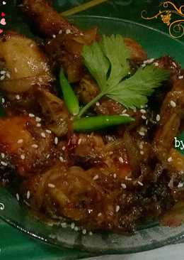 Ayam goreng mentega saos teriyaki