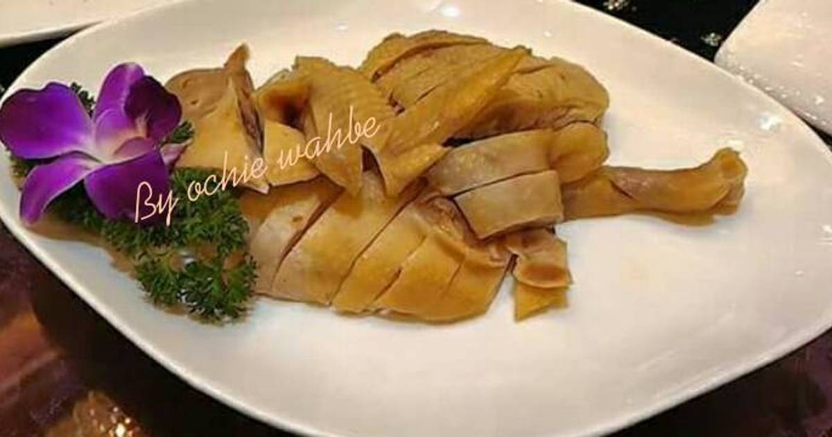 Resep Steam salted chiken ala Ochie Hayfa Wahbe