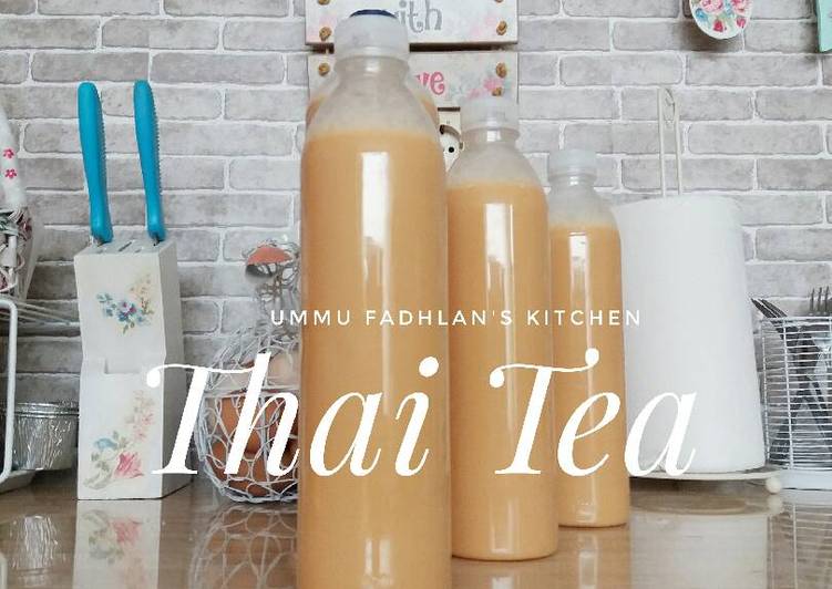 bahan dan cara membuat Thai Tea simple