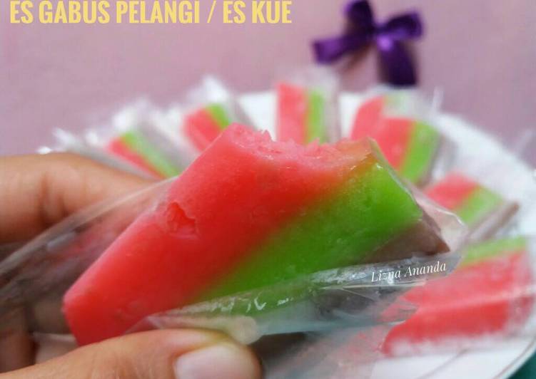 Resep Es Gabus PeLangi / Es Kue Kiriman dari Lizna Ananda