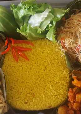 Nasi kuning pandan ricecooker