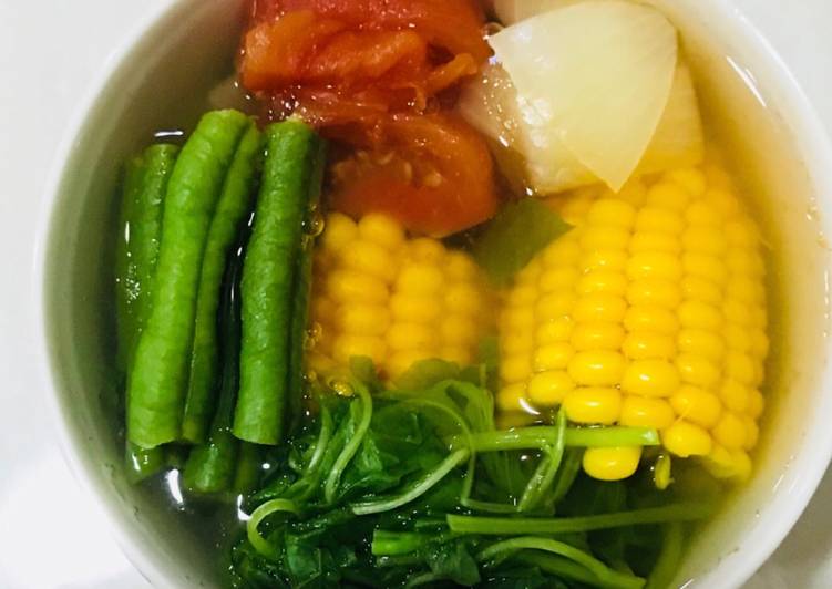 resep lengkap untuk Sup sayur bening #eat clean