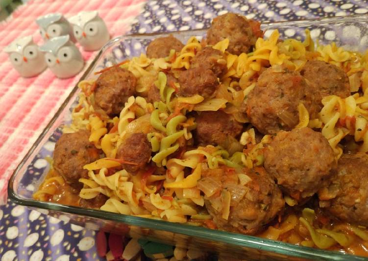 gambar untuk resep Fusili Bolognese with Cheese Meatballs