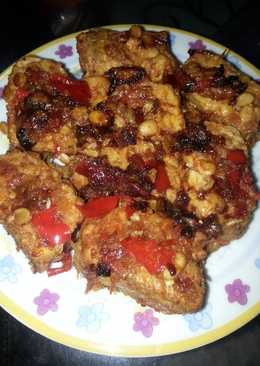 Tempe bakar bumbu merah