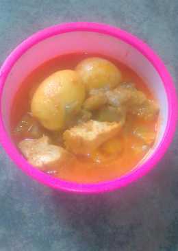 Gulai tetarung(telur,tahu,terung)