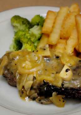 Sirloin Steak with Mushroom Sauce