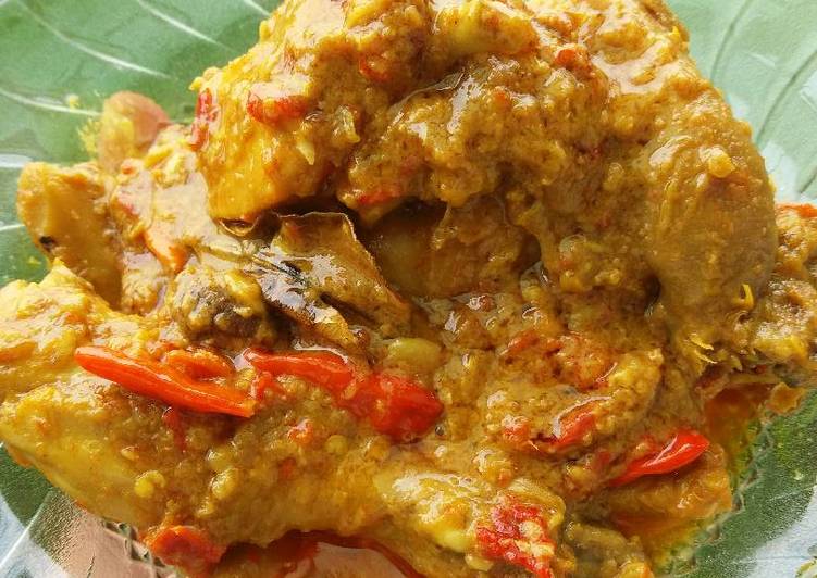 resep makanan Ayam rendang setan