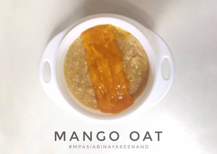 bahan dan cara membuat MPASI 6m+ (9) - Mango Oat / Oatmeal Mangga