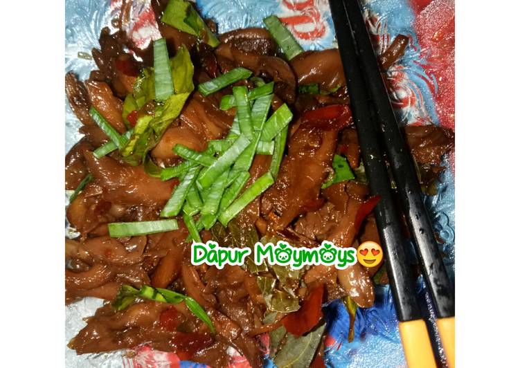 resep Jamur suwir pedas manis endolitaaaaa juaraa