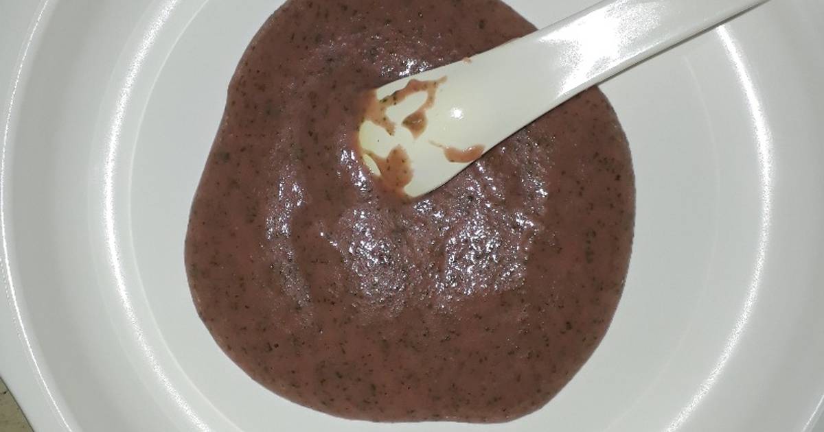  Resep  Bubur  beras  merah putih  with Dori mpasi 7 oleh Ayis 