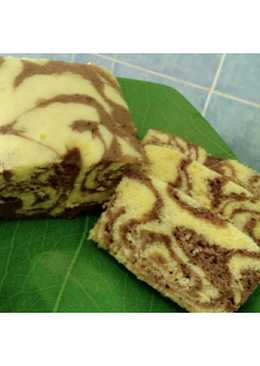 Bolu Zebra kukus 2 Telur (Takaran gelas & sendok)