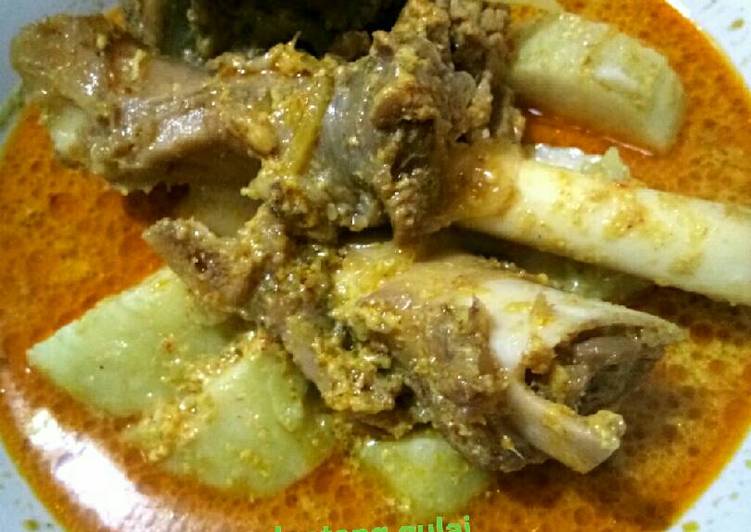 resep makanan Lontong gulai kambing