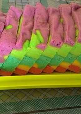 Rainbow cake kukus