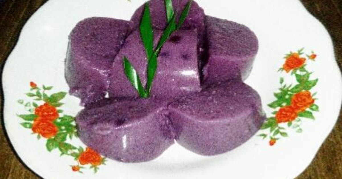 11 resep puding lumut ungu enak dan sederhana Cookpad