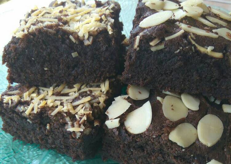 bahan dan cara membuat Fudgy brownies