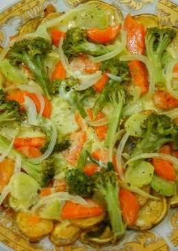 Pizza Ubi Jalar dan Sayuran (Sweet Potato & Vegetables Pizza)
