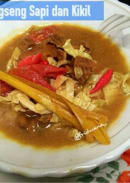 Tongseng Daging Sapi dan Kikil (dengan susu tanpa santan)