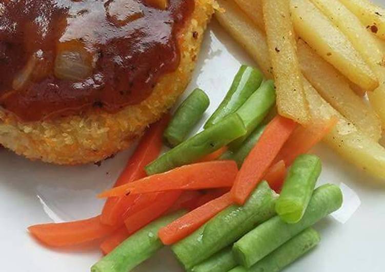 Resep Steak tempe ala bunda Jk Karya Fitriana Titis Perdini