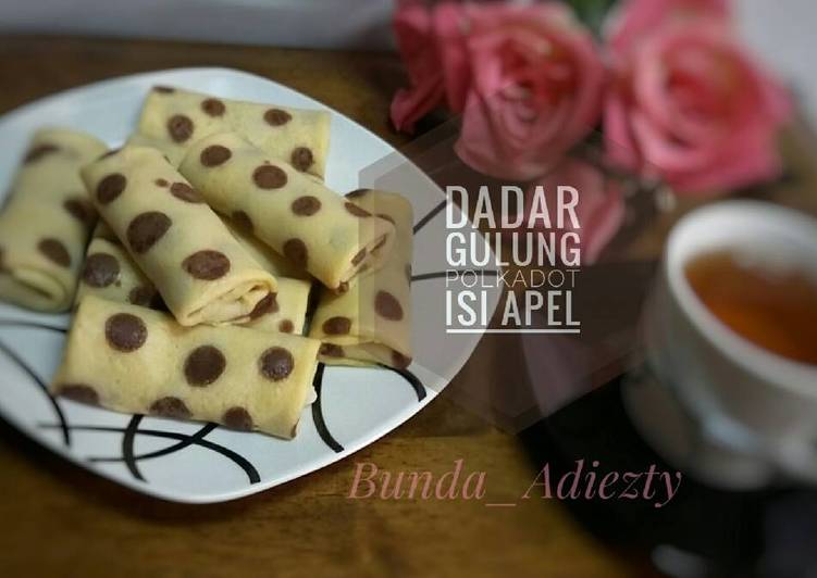 Resep Dadar Gulung Polkadot Isi Apel - Bunda Adiezty