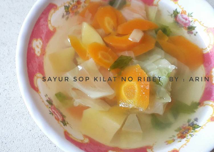 resep lengkap untuk Sayur sop kilat no ribet