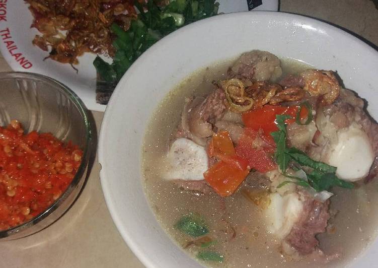 resep Sop balungan sapi atau tulang sapi