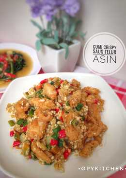 Cumi crispy saus telur asin