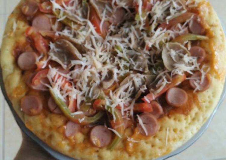 resep masakan Pizza Homemade praktis tanpa oven