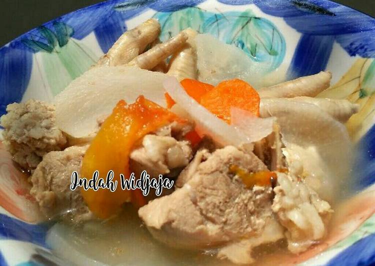 resep Sop Lobak Iga Daging & Ceker Ayam