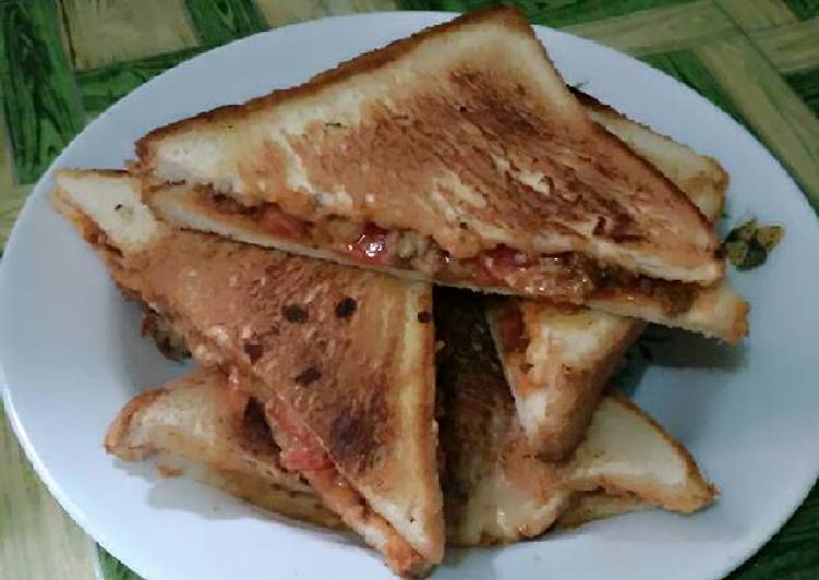 resep Sandwich pizza roti tawar ala kece2 mamah Putry??